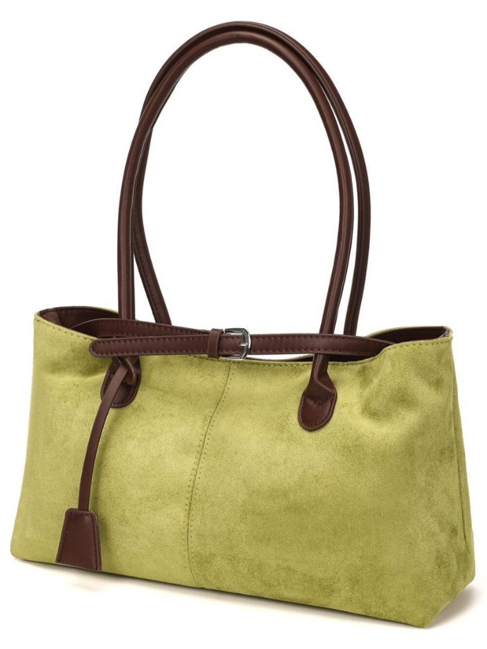 Vintage Slouchy Faux Suede Tote Bag for Women Retro Hobo Shoulder Handbag